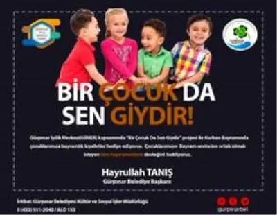 'Bir Çocukta Sen Giydir' kampanyasına destek