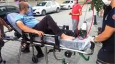 Bahçesine bakım yaparken ayağına demir şiş saplandı Bahçesine bakım yaparken ayağına demir şiş saplandı