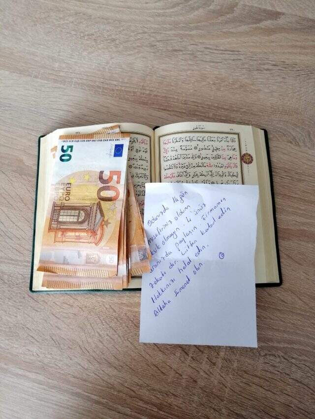 Koronavirüs karantinası için yurtta kalan vatandaşın bıraktığı 400 euro aylar sonra ortaya çıktı