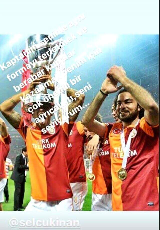 Felipe Melo'dan futbolu bırakacak olan Selçuk İnan için paylaşım: Seni seviyorum