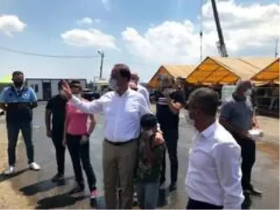 Beylikdüzü'nde kurban pazarına maskesiz girmek yasak Beylikdüzü'nde kurban pazarına maskesiz girmek yasak