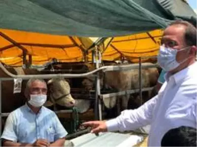 Beylikdüzü'nde kurban pazarına maskesiz girmek yasak Beylikdüzü'nde kurban pazarına maskesiz girmek yasak