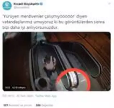 Yürüyen merdivenlerin çalışmamasının nedenini güvenlik kameraları ortaya çıkarttı Yürüyen merdivenlerin çalışmamasının nedenini güvenlik kameraları ortaya çıkarttı