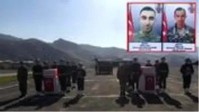 Hakkari şehidi 2 asker, törenle memleketlerine uğurlandı Hakkari şehidi 2 asker, törenle memleketlerine uğurlandı