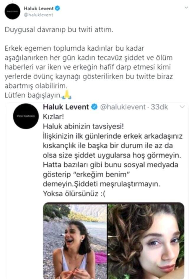 Haluk Levent, Pınar Gültekin paylaşımından dolayı özür diledi: Lütfen bağışlayın Haluk Levent, Pınar Gültekin paylaşımından dolayı özür diledi: Lütfen bağışlayın