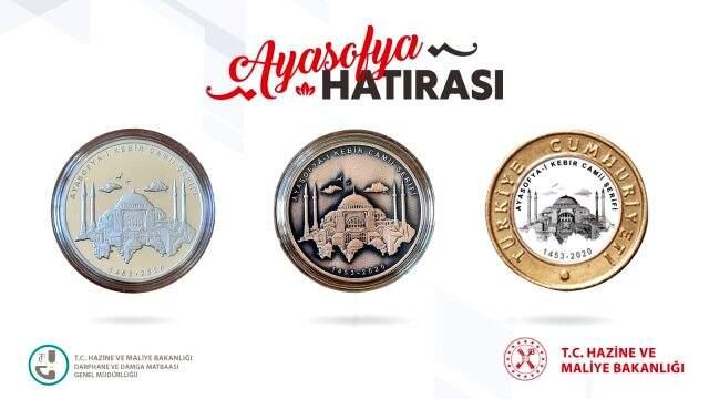 Ayasofya Camii için özel paralar basıldı Ayasofya Camii için özel paralar basıldı