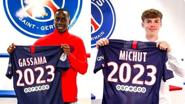 PSG, genç futbolcular Michut ve Gassama ile sözleşme imzaladı PSG, genç futbolcular Michut ve Gassama ile sözleşme imzaladı