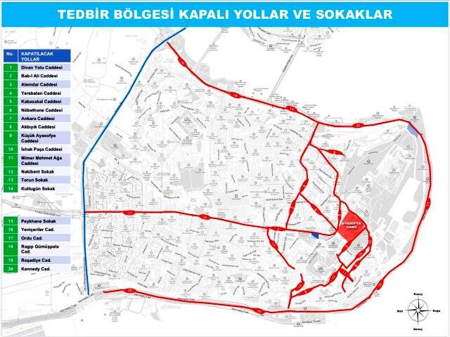 Ayasofya Camii kapalı olan yollar neler? Ayasofya sağlık hizmeti noktaları