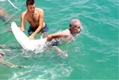 Dünyaca ünlü sahilde deniz keyfi engel tanımıyor Dünyaca ünlü sahilde deniz keyfi engel tanımıyor