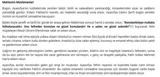 Ali Erbaş'ın tepki çeken sözleri sözleri, Diyanet'in internet sitesinden çıkartıldı Ali Erbaş'ın tepki çeken sözleri sözleri, Diyanet'in internet sitesinden çıkartıldı