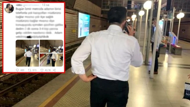 Genç kız, metro istasyonunda telefonla üst düzey görüşme yapan şahsın kim olduğunu görünce şaşkınlığını gizleyemedi