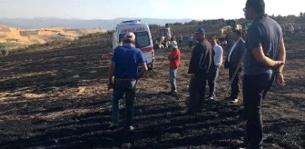 Buğday ekili tarla alev alev yandı! Yangına müdahale etmek isteyen çiftçi yaşamını yitirdi