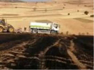 Buğday ekili tarla alev alev yandı! Yangına müdahale etmek isteyen çiftçi yaşamını yitirdi