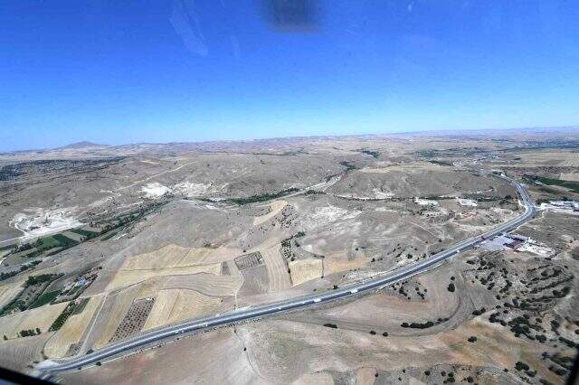 Ankara-Sivas YHT Projesi'nin son durumu havadan görüntülendi