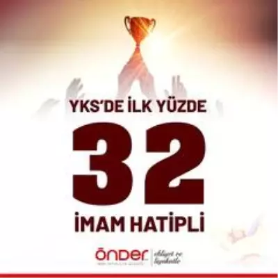 YKS'de ilk yüze 32 imam hatipli öğrenci girdi YKS'de ilk yüze 32 imam hatipli öğrenci girdi