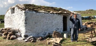 83'lük Muharrem Dede, yaylada eskiyen evini yıktı, yenisini inşa etti