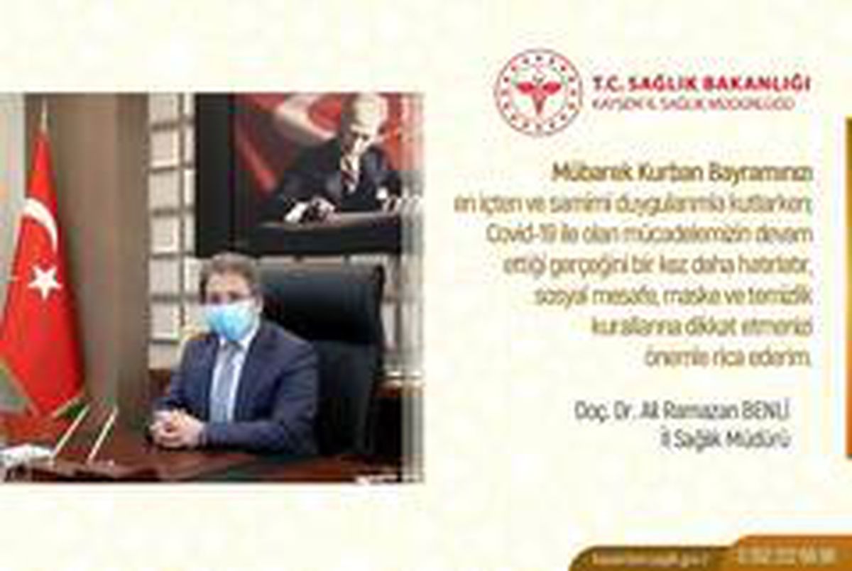 İl Sağlık Müdürü'nden maskeli, Covid-19 uyarılı bayram kutlaması