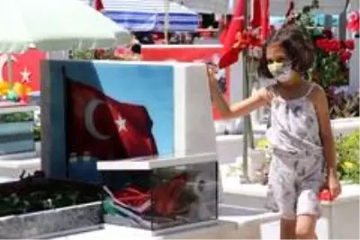 Şehit aileleri bayram arifesinde şehitlerin kabrini ziyaret etti Şehit aileleri bayram arifesinde şehitlerin kabrini ziyaret etti