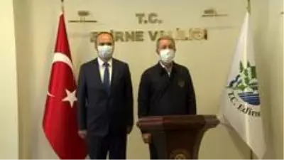 Bakan Akar ve TSK komuta kademesi Edirne Valiliğini ziyaret etti Bakan Akar ve TSK komuta kademesi Edirne Valiliğini ziyaret etti
