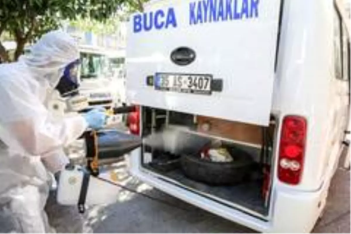 Kaynaklar dolmuşlarında bayrama özel dezenfekte çalışması