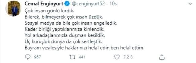 MHP'den ihraç edilen Cemal Enginyurt, helallik istedi: Yol arkadaşlarımızla düşman kesildik MHP'den ihraç edilen Cemal Enginyurt, helallik istedi: Yol arkadaşlarımızla düşman kesildik