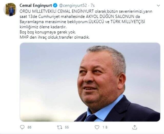 MHP'den ihraç edilen Cemal Enginyurt, helallik istedi: Yol arkadaşlarımızla düşman kesildik MHP'den ihraç edilen Cemal Enginyurt, helallik istedi: Yol arkadaşlarımızla düşman kesildik