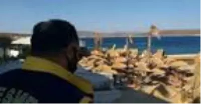 Çeşme'de maske ve sosyal mesafe denetiminde ceza