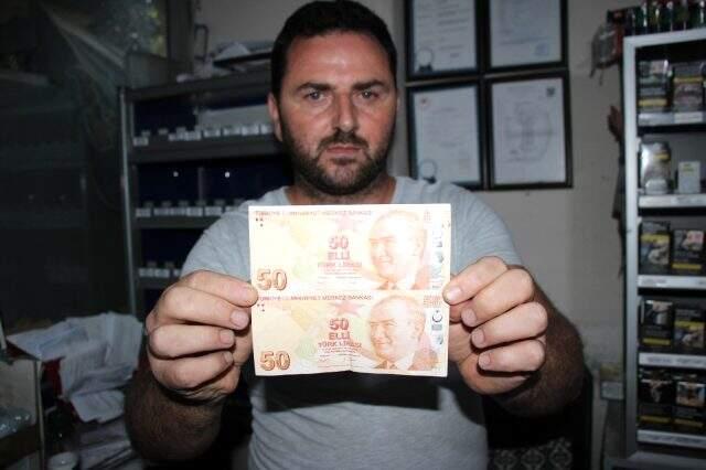 Düzceli esnaf hatalı basım 50 TL'yi 75 bin liraya satacak Düzceli esnaf hatalı basım 50 TL'yi 75 bin liraya satacak