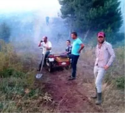 Orman yangınına ilk müdahale köylülerden Orman yangınına ilk müdahale köylülerden