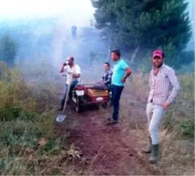 Orman yangınına ilk müdahale köylülerden Orman yangınına ilk müdahale köylülerden