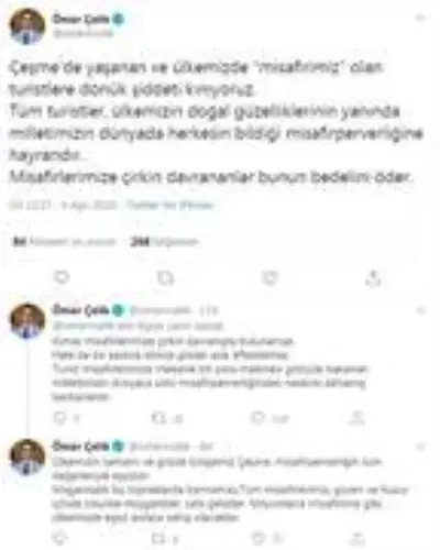 AK Parti'li Çelik: Çeşme'de turistlere dönük şiddeti kınıyoruz AK Parti'li Çelik: Çeşme'de turistlere dönük şiddeti kınıyoruz