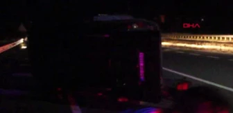 Bolu Otomobile çarpıp takla atan hafif ticari araçtaki 3 kişi yaralandı