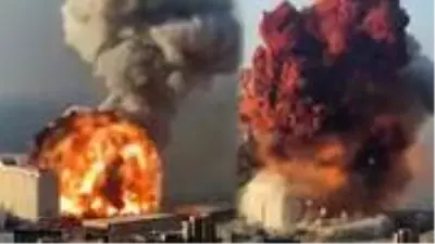 Lübnan'daki şiddetli patlamanın büyüklüğünü gözler önüne seren görüntü Lübnan'daki şiddetli patlamanın büyüklüğünü gözler önüne seren görüntü