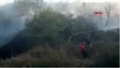 Manisa'da yerleşim yerlerini tehdit eden yangın panik yarattı Manisa'da yerleşim yerlerini tehdit eden yangın panik yarattı