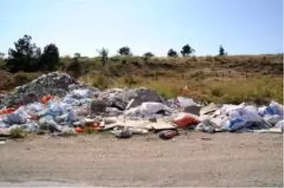 Yol kenarını çöplüğe çevirdiler Yol kenarını çöplüğe çevirdiler