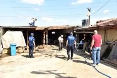 Kartepe'de kaçak ahırların yıkımı devam ediyor Kartepe'de kaçak ahırların yıkımı devam ediyor