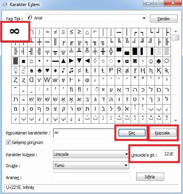 Sonsuzluk işareti (?) nedir, nasıl yapılır? Klavyeden sonsuzluk işareti yapılışı