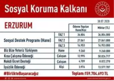 Aydemir Sosyal Koruma Kalkanı verilerini paylaştı Aydemir Sosyal Koruma Kalkanı verilerini paylaştı