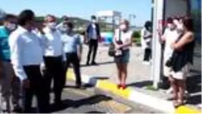 BALIKESİR Ayvalık'ta gezi tekneleri ve plajlarda koronavirüs denetimi BALIKESİR Ayvalık'ta gezi tekneleri ve plajlarda koronavirüs denetimi