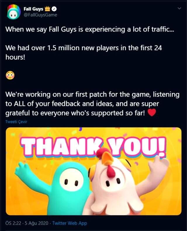 Fall Guys 1 günde 1,5 milyon oyuncu tarafından ziyaret edildi! PS Plus ile ücretsiz Fall Guys 1 günde 1,5 milyon oyuncu tarafından ziyaret edildi! PS Plus ile ücretsiz