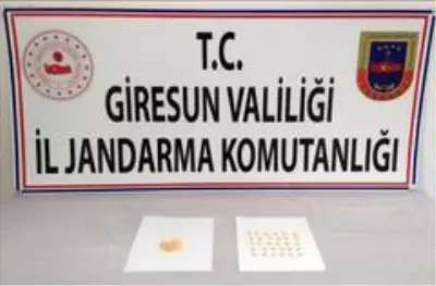 Giresun'da uyuşturucu satıcısı üzerinde 39 hap ile yakalandı Giresun'da uyuşturucu satıcısı üzerinde 39 hap ile yakalandı