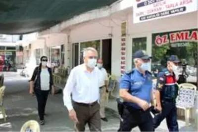 Gönen'de korona denetlemesi yapıldı Gönen'de korona denetlemesi yapıldı