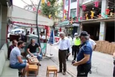 Gönen'de korona denetlemesi yapıldı Gönen'de korona denetlemesi yapıldı