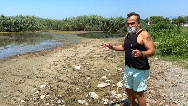 İznik Gölü neredeyse 20 metre çekildi, korkutan durum havadan görüntülendi İznik Gölü neredeyse 20 metre çekildi, korkutan durum havadan görüntülendi