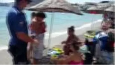 MUĞLA Bodrum'da plajda koronavirüs denetimi MUĞLA Bodrum'da plajda koronavirüs denetimi