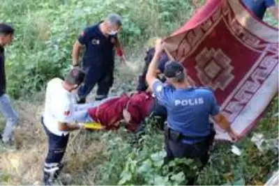 Tatlı Çay'a 5 metre yükseklikten düşen kadın ölümden döndü Tatlı Çay'a 5 metre yükseklikten düşen kadın ölümden döndü