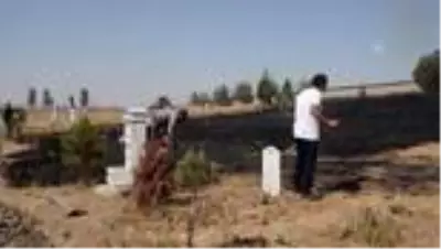 Yangının evlerine sıçramaması için kürek ve traktörle alevlere müdahale ettiler Yangının evlerine sıçramaması için kürek ve traktörle alevlere müdahale ettiler