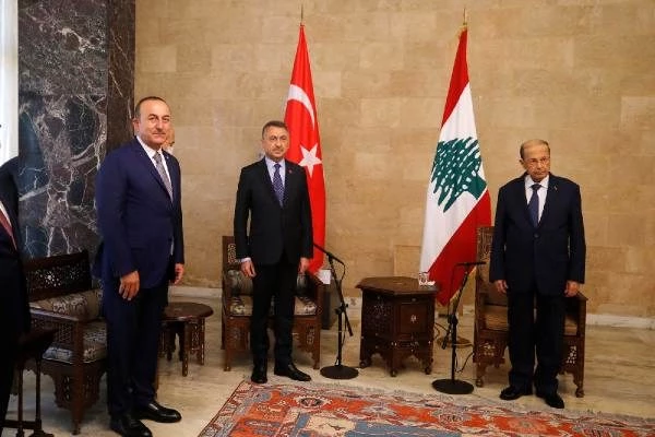 Cumhurbaşkanı Yardımcısı Fuat Oktay, Lübnan Cumhurbaşkanı Avn ile ...