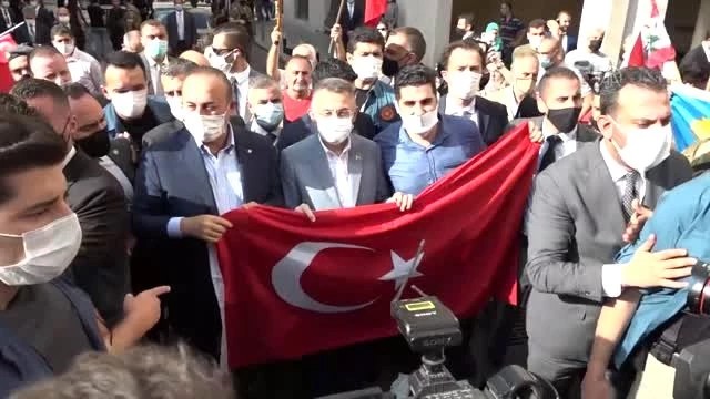 Cumhurbaşkanı Yardımcısı Oktay ve Dışişleri Bakanı Çavuşoğlu ...