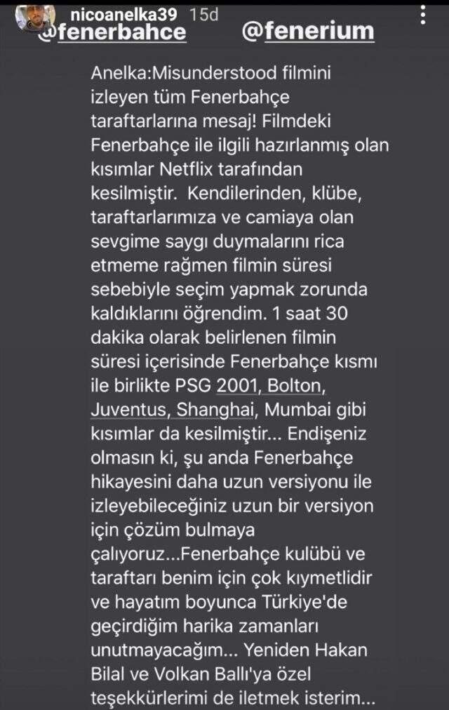 Nicolas Anelka Dan Fenerbahce Taraftarina Belgesel Aciklamasi Goruntuleri Netflix Kesti Spor